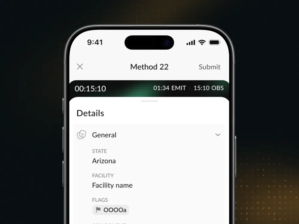 Method 22 details in the mobile app